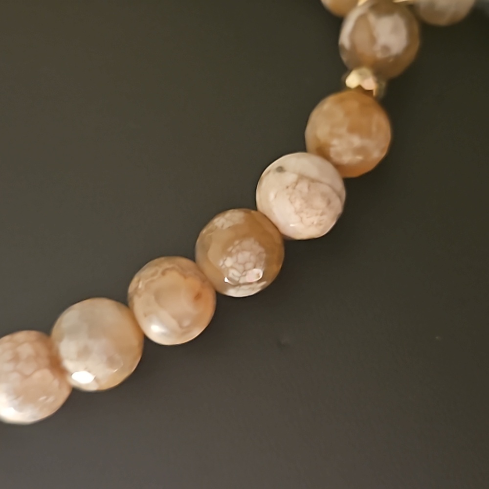 Agate Stone Necklace and Earring Set - Picture 3 of 4
